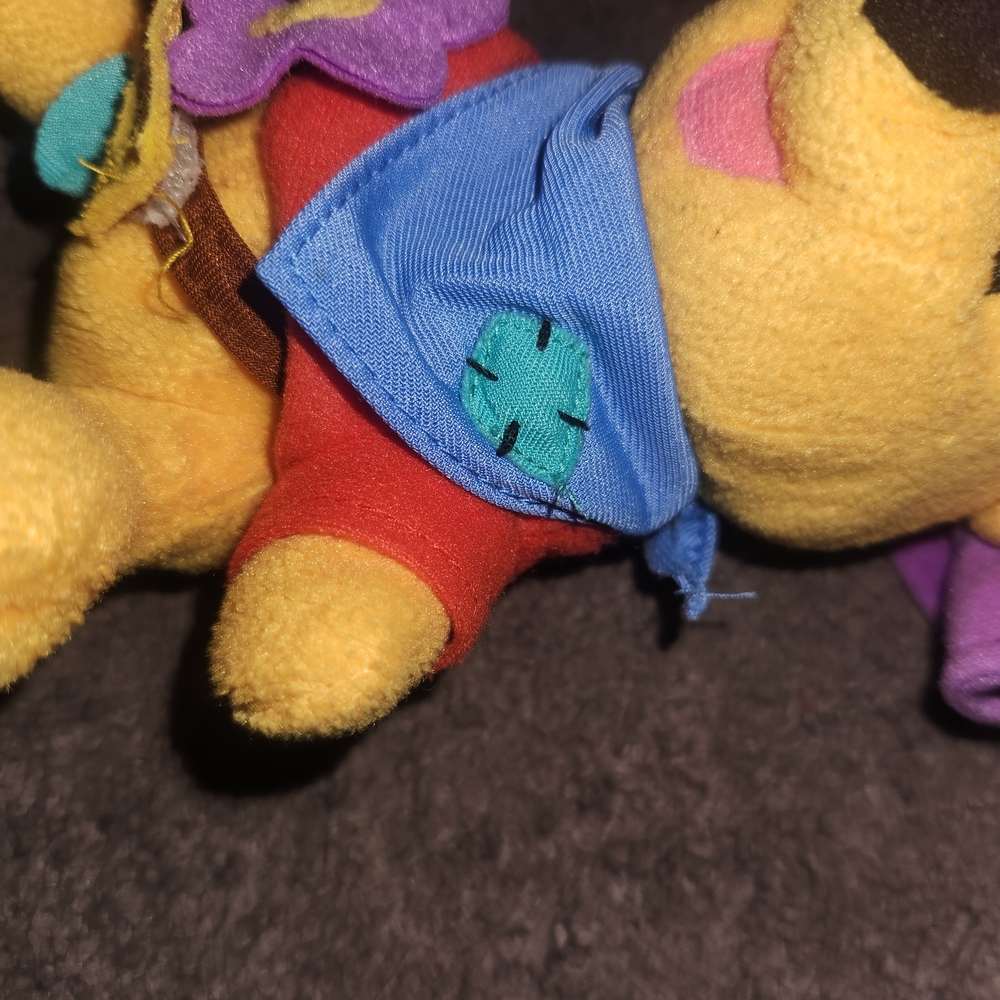 Plush Bear with Purple Hat and Red Shirt‎ - Picture 9 of 10